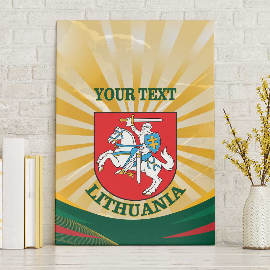 Personalised Lithuania Independence Day Canvas Wall Art Coat Of Arms Proud - Wonder Print Shop