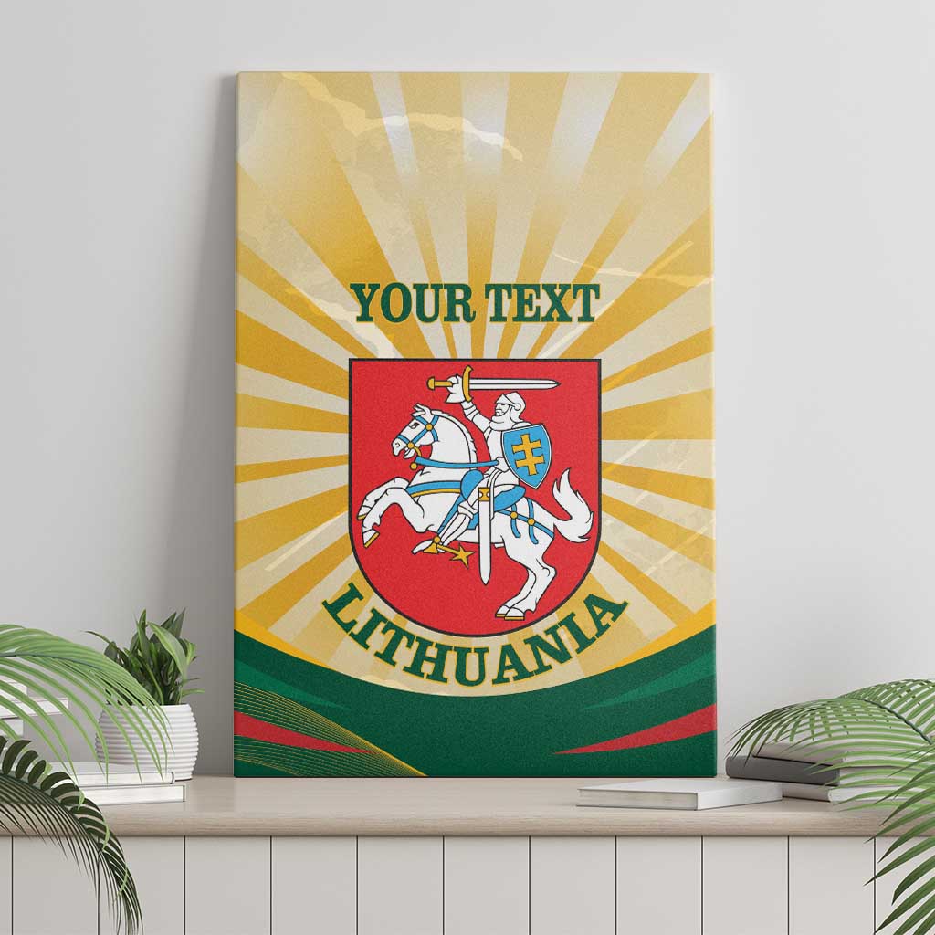 Personalised Lithuania Independence Day Canvas Wall Art Coat Of Arms Proud - Wonder Print Shop