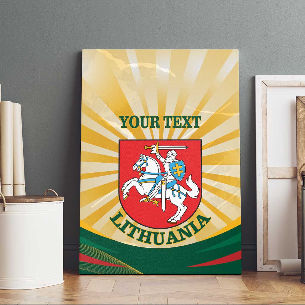 Personalised Lithuania Independence Day Canvas Wall Art Coat Of Arms Proud - Wonder Print Shop