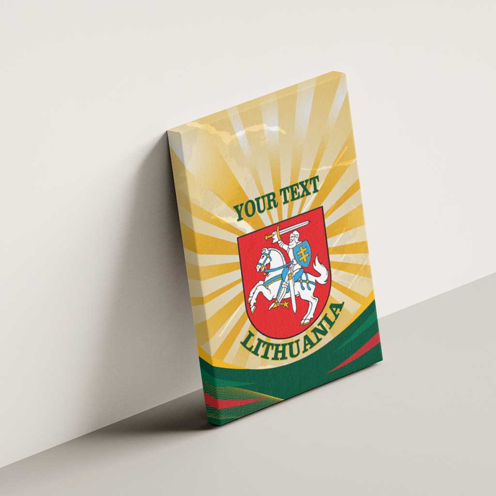 Personalised Lithuania Independence Day Canvas Wall Art Coat Of Arms Proud - Wonder Print Shop