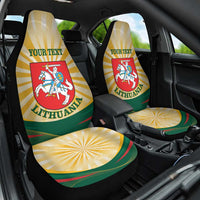 Personalised Lithuania Independence Day Car Seat Cover Coat Of Arms Proud - Wonder Print Shop