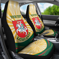 Personalised Lithuania Independence Day Car Seat Cover Coat Of Arms Proud - Wonder Print Shop