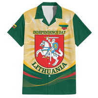 Personalised Lithuania Independence Day Family Matching Long Sleeve Bodycon Dress and Hawaiian Shirt Coat Of Arms Proud - Wonder Print Shop