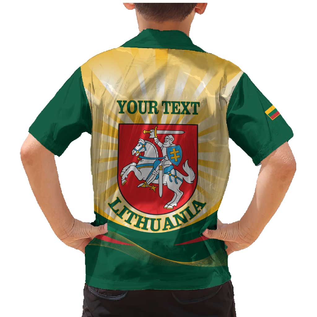 Personalised Lithuania Independence Day Family Matching Mermaid Dress and Hawaiian Shirt Coat Of Arms Proud - Wonder Print Shop