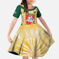 Personalised Lithuania Independence Day Family Matching Mermaid Dress and Hawaiian Shirt Coat Of Arms Proud - Wonder Print Shop