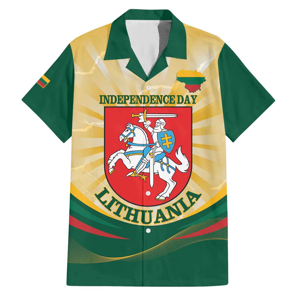Personalised Lithuania Independence Day Family Matching Mermaid Dress and Hawaiian Shirt Coat Of Arms Proud - Wonder Print Shop