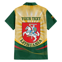 Personalised Lithuania Independence Day Family Matching Off Shoulder Maxi Dress and Hawaiian Shirt Coat Of Arms Proud - Wonder Print Shop
