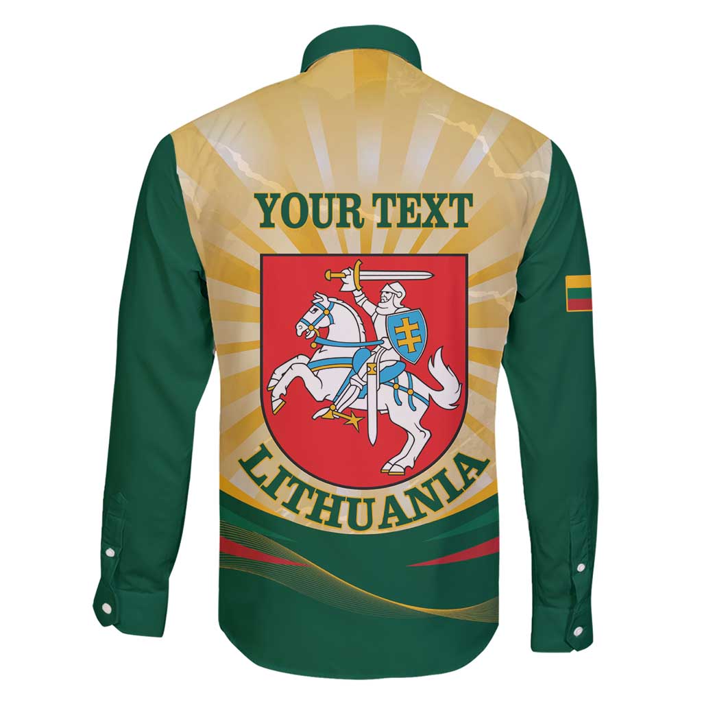 Personalised Lithuania Independence Day Family Matching Short Sleeve Bodycon Dress and Hawaiian Shirt Coat Of Arms Proud - Wonder Print Shop