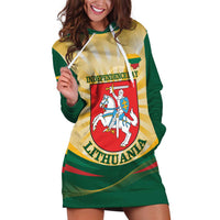 Personalised Lithuania Independence Day Hoodie Dress Coat Of Arms Proud - Wonder Print Shop