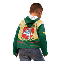Personalised Lithuania Independence Day Kid Hoodie Coat Of Arms Proud - Wonder Print Shop