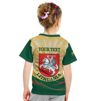 Personalised Lithuania Independence Day Kid T Shirt Coat Of Arms Proud - Wonder Print Shop