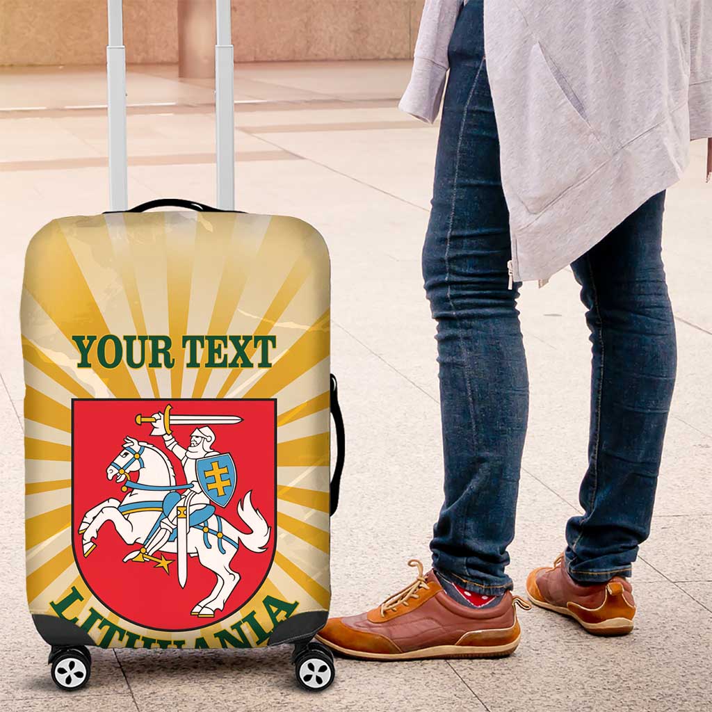 Personalised Lithuania Independence Day Luggage Cover Coat Of Arms Proud - Wonder Print Shop