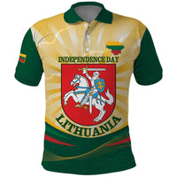 Personalised Lithuania Independence Day Polo Shirt Coat Of Arms Proud - Wonder Print Shop