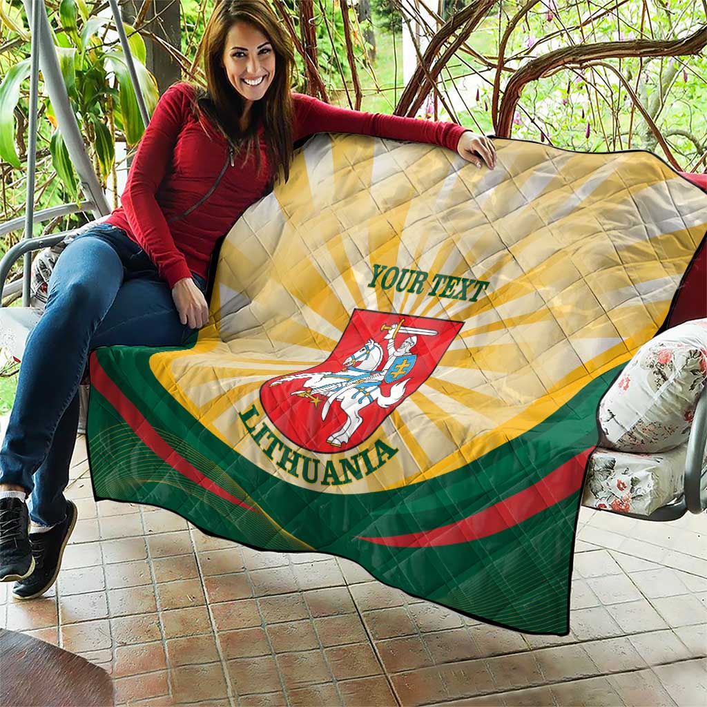 Personalised Lithuania Independence Day Quilt Coat Of Arms Proud - Wonder Print Shop