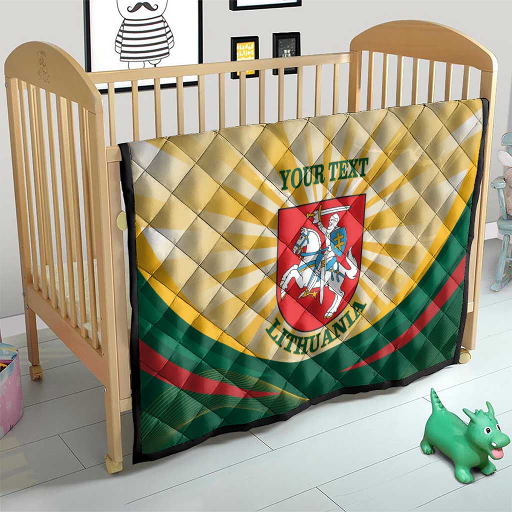 Personalised Lithuania Independence Day Quilt Coat Of Arms Proud - Wonder Print Shop