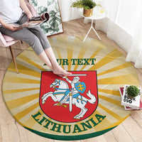 Personalised Lithuania Independence Day Round Carpet Coat Of Arms Proud