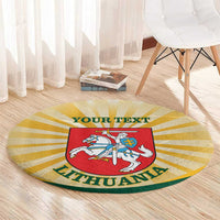 Personalised Lithuania Independence Day Round Carpet Coat Of Arms Proud