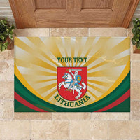 Personalised Lithuania Independence Day Rubber Doormat Coat Of Arms Proud - Wonder Print Shop