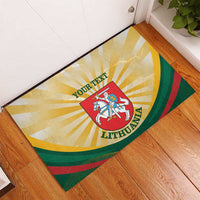 Personalised Lithuania Independence Day Rubber Doormat Coat Of Arms Proud - Wonder Print Shop