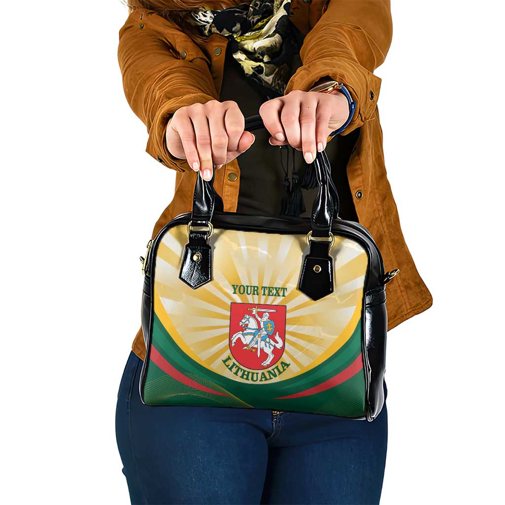 Personalised Lithuania Independence Day Shoulder Handbag Coat Of Arms Proud