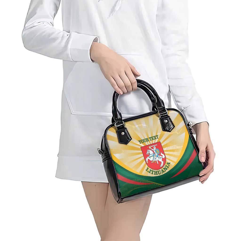 Personalised Lithuania Independence Day Shoulder Handbag Coat Of Arms Proud