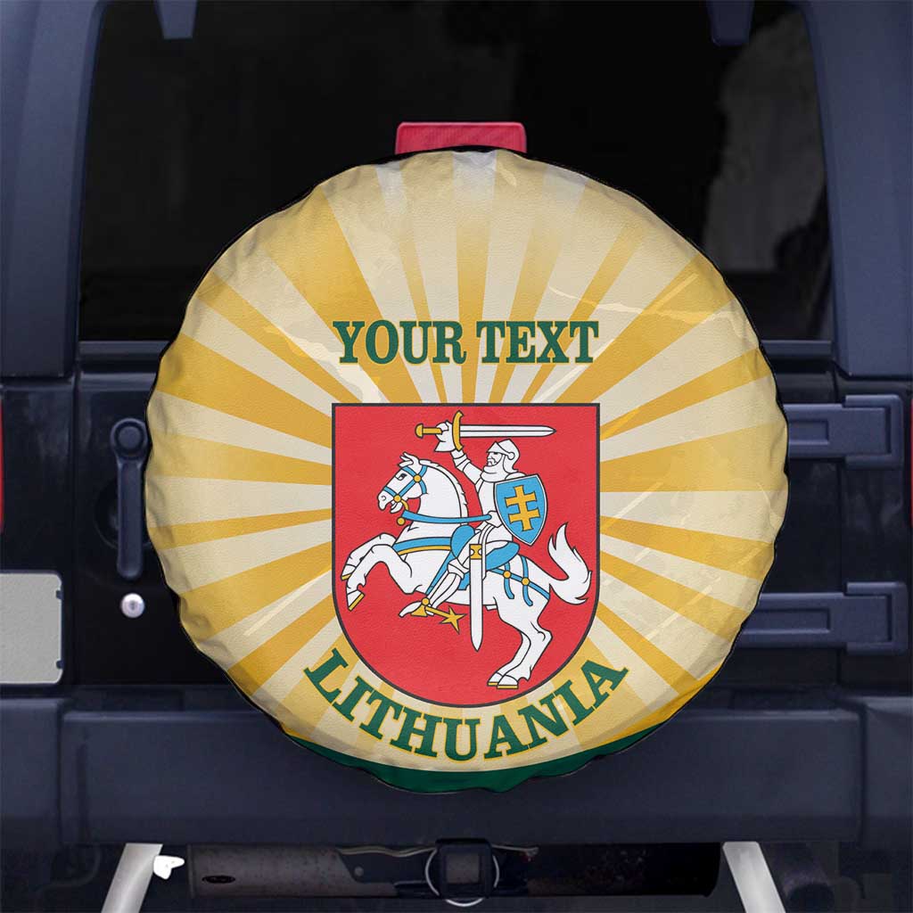 Personalised Lithuania Independence Day Spare Tire Cover Coat Of Arms Proud - Wonder Print Shop