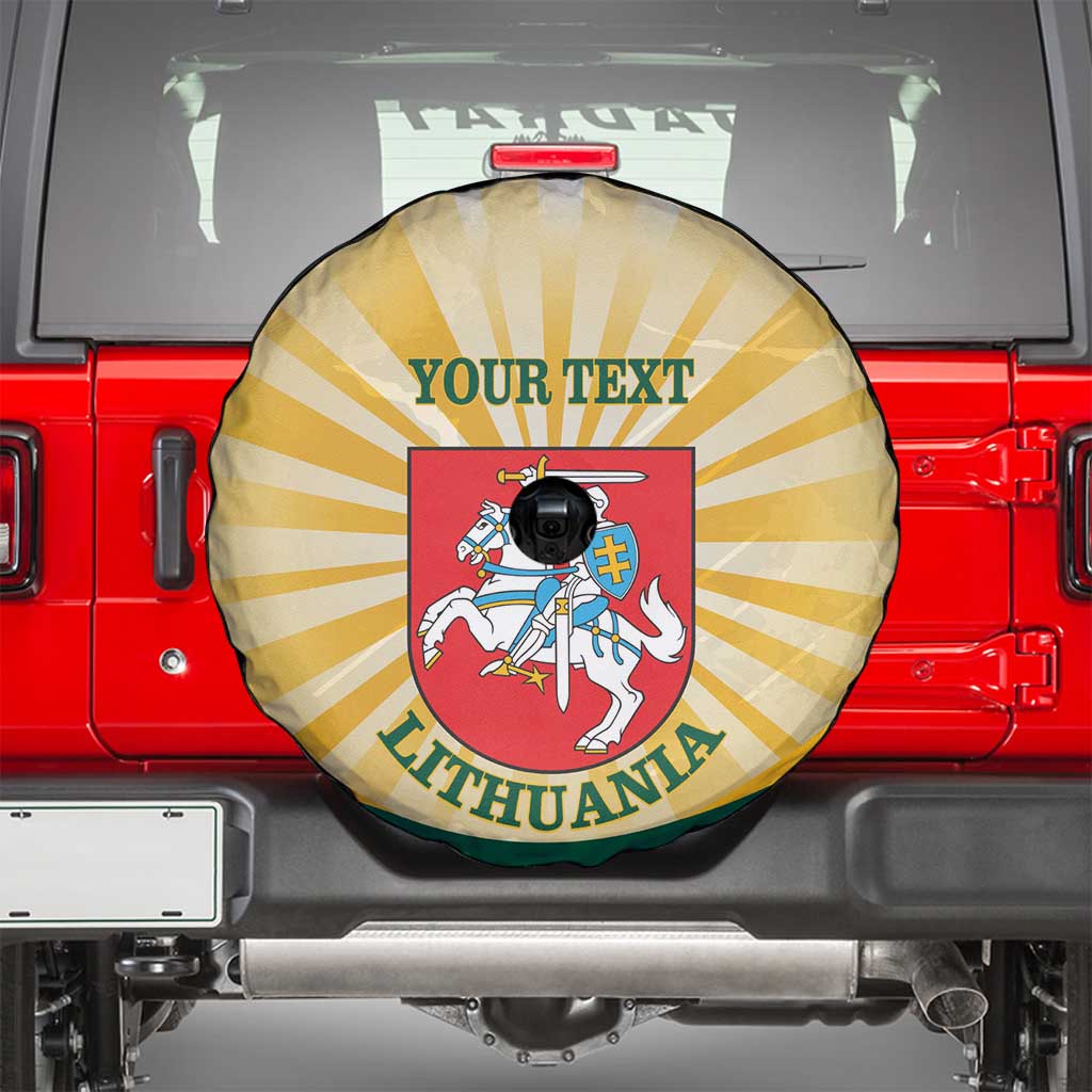 Personalised Lithuania Independence Day Spare Tire Cover Coat Of Arms Proud - Wonder Print Shop