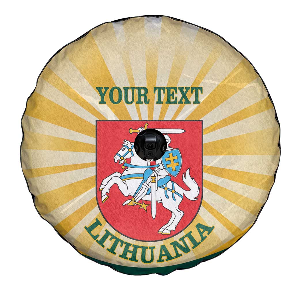 Personalised Lithuania Independence Day Spare Tire Cover Coat Of Arms Proud - Wonder Print Shop