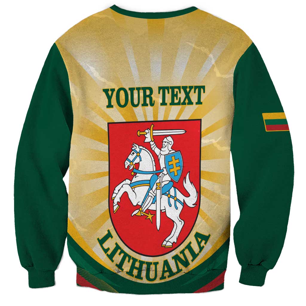 Personalised Lithuania Independence Day Sweatshirt Coat Of Arms Proud - Wonder Print Shop