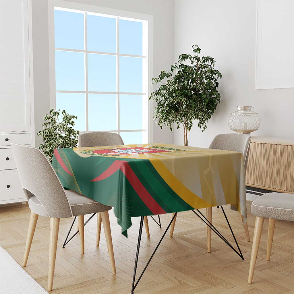 Personalised Lithuania Independence Day Tablecloth Coat Of Arms Proud - Wonder Print Shop