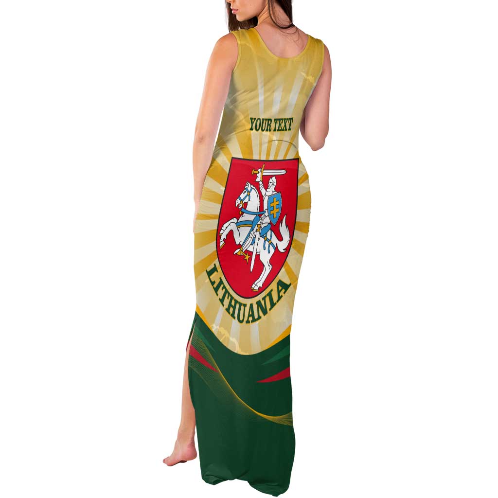 Personalised Lithuania Independence Day Tank Maxi Dress Coat Of Arms Proud - Wonder Print Shop