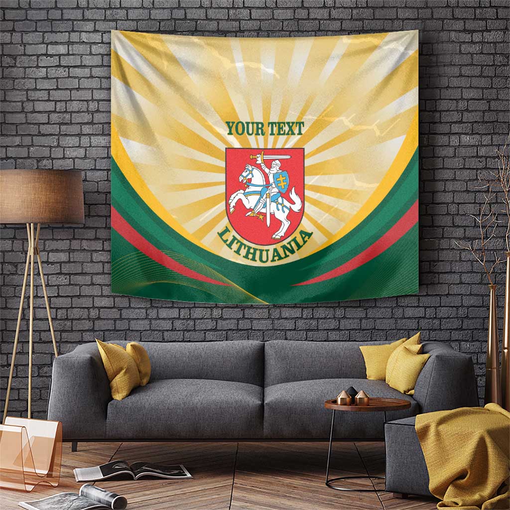 Personalised Lithuania Independence Day Tapestry Coat Of Arms Proud - Wonder Print Shop