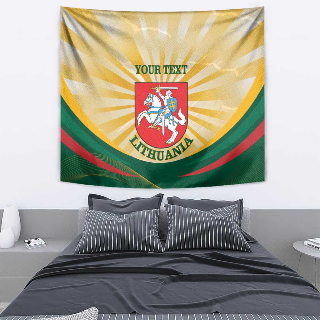 Personalised Lithuania Independence Day Tapestry Coat Of Arms Proud - Wonder Print Shop