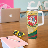 Personalised Lithuania Independence Day Tumbler With Handle Coat Of Arms Proud - Wonder Print Shop