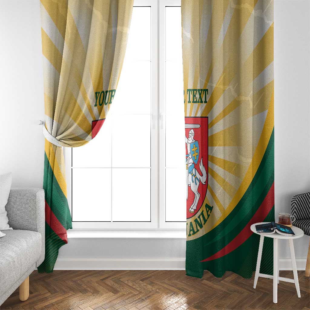 Personalised Lithuania Independence Day Window Curtain Coat Of Arms Proud - Wonder Print Shop