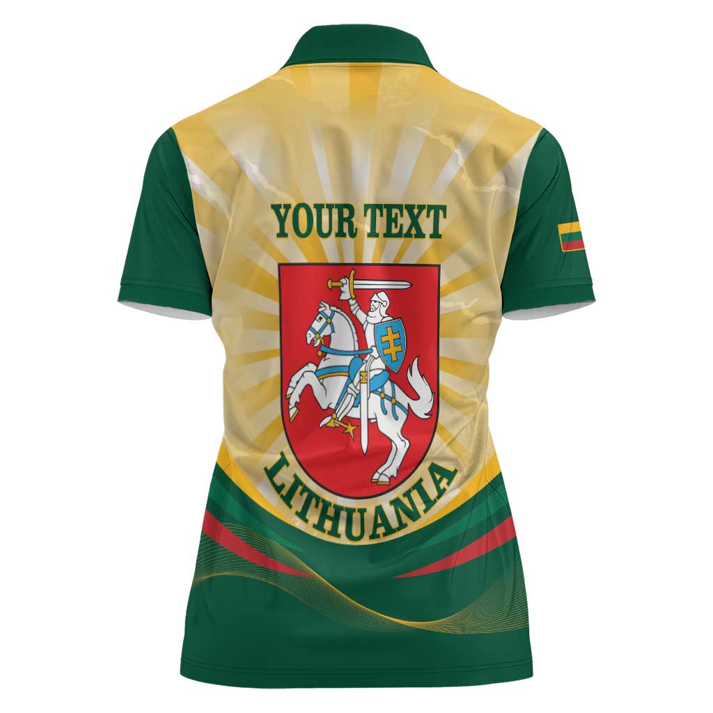 Personalised Lithuania Independence Day Women Polo Shirt Coat Of Arms Proud - Wonder Print Shop