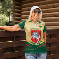 Personalised Lithuania Independence Day Women Polo Shirt Coat Of Arms Proud - Wonder Print Shop