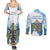 Proud To Be Saint Lucia 758 Couples Matching Summer Maxi Dress and Long Sleeve Button Shirt Pitons With Map - Wonder Print Shop