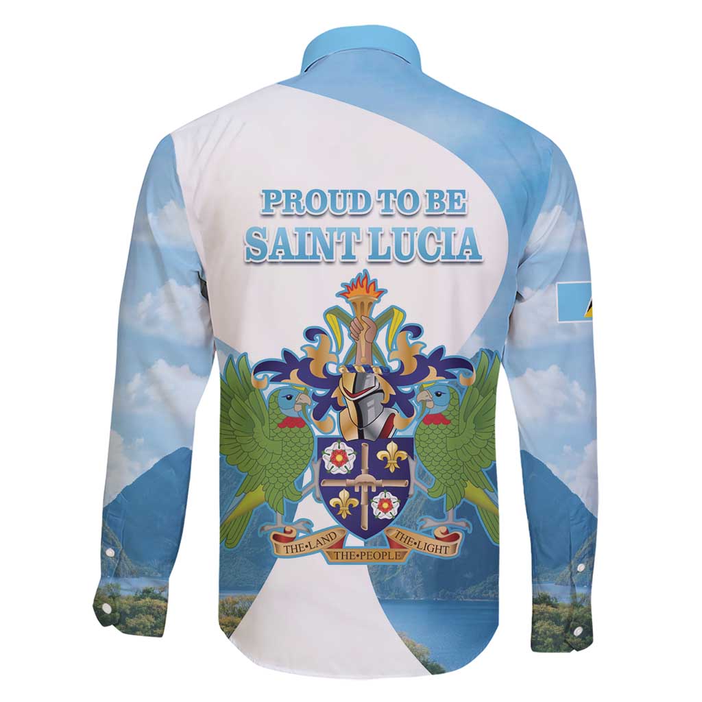 Proud To Be Saint Lucia 758 Family Matching Short Sleeve Bodycon Dress and Hawaiian Shirt Pitons With Map - Wonder Print Shop