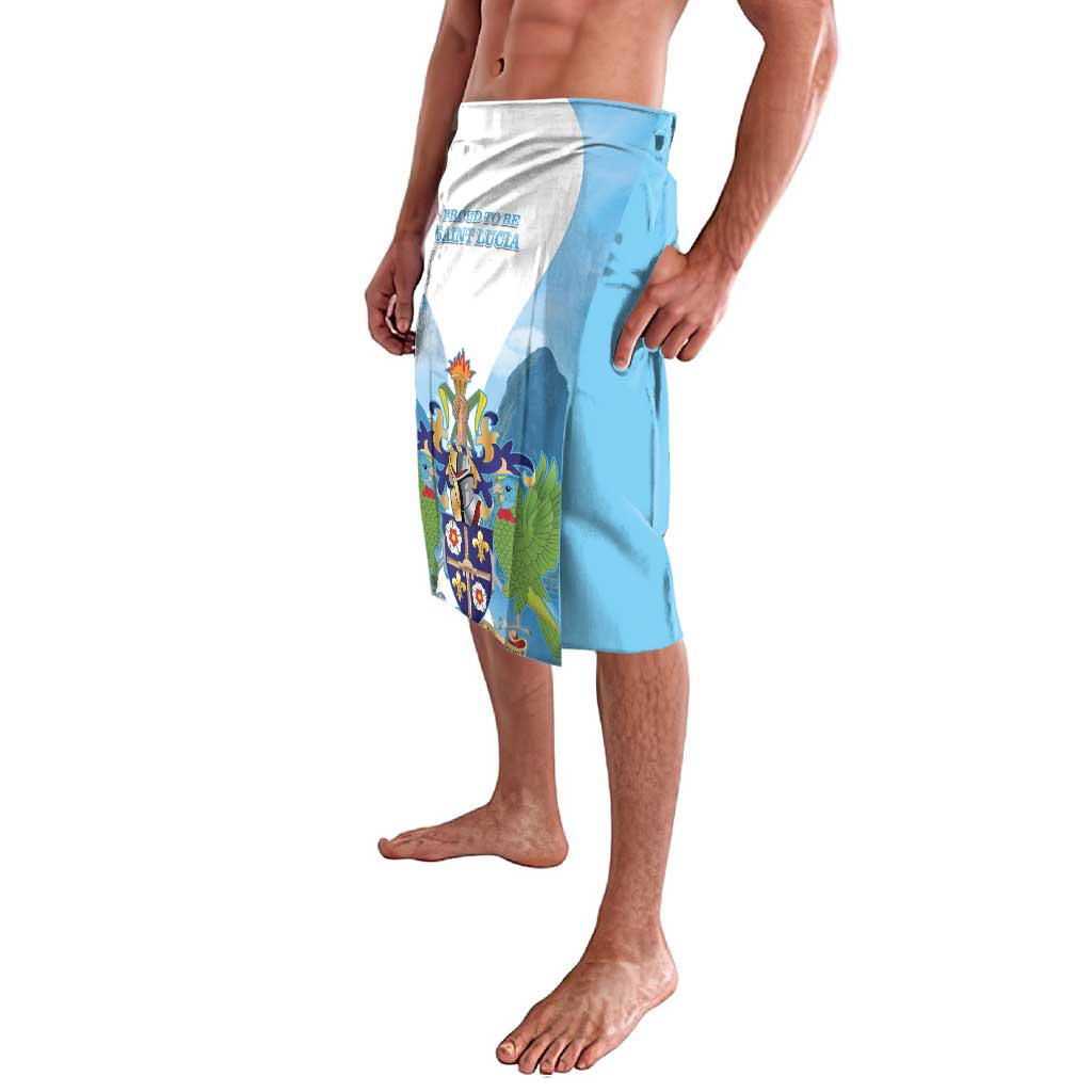 Proud To Be Saint Lucia 758 Lavalava Pitons With Map - Wonder Print Shop