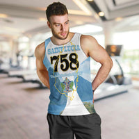 Proud To Be Saint Lucia 758 Men Tank Top Pitons With Map - Wonder Print Shop