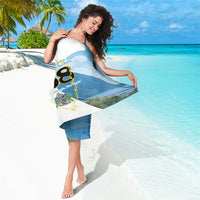 Proud To Be Saint Lucia 758 Sarong Pitons With Map - Wonder Print Shop