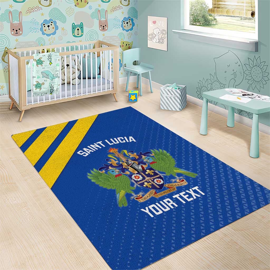 Custom Saint Lucia Football Area Rug 2025 Go Champions - Wonder Print Shop
