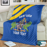 Custom Saint Lucia Football Blanket 2025 Go Champions