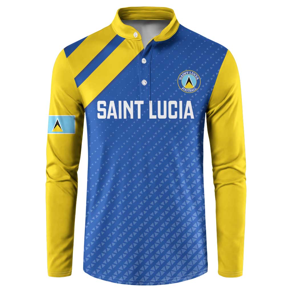 Custom Saint Lucia Football Button Sweatshirt 2025 Go Champions - Wonder Print Shop