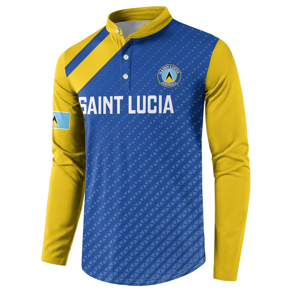 Custom Saint Lucia Football Button Sweatshirt 2025 Go Champions - Wonder Print Shop