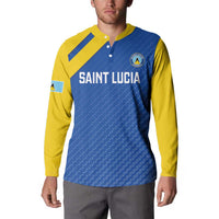 Custom Saint Lucia Football Button Sweatshirt 2025 Go Champions - Wonder Print Shop