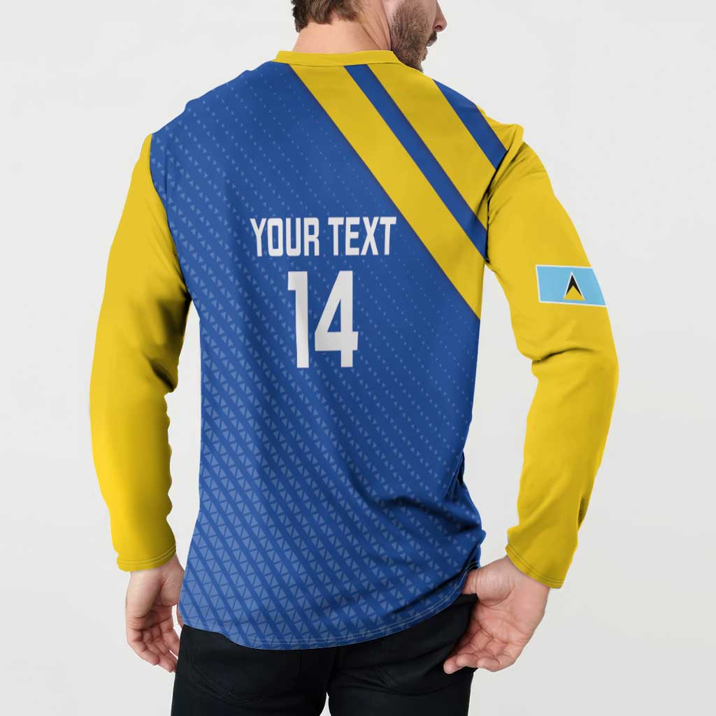 Custom Saint Lucia Football Button Sweatshirt 2025 Go Champions - Wonder Print Shop