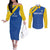 Custom Saint Lucia Football Couples Matching Off The Shoulder Long Sleeve Dress and Long Sleeve Button Shirt 2025 Go Champions