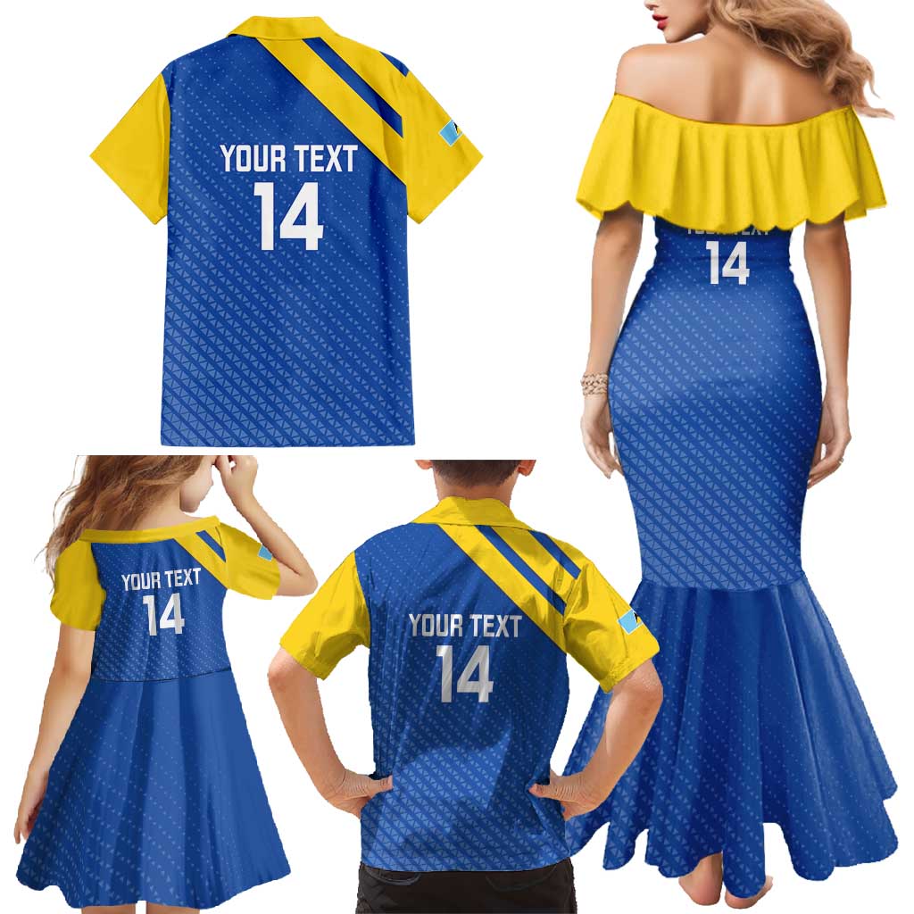 Custom Saint Lucia Football Family Matching Mermaid Dress and Hawaiian Shirt 2025 Go Champions - Wonder Print Shop
